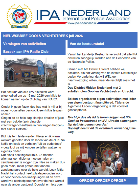 Nieuwsbrief Gooi & Vechtstreek Juli 2026